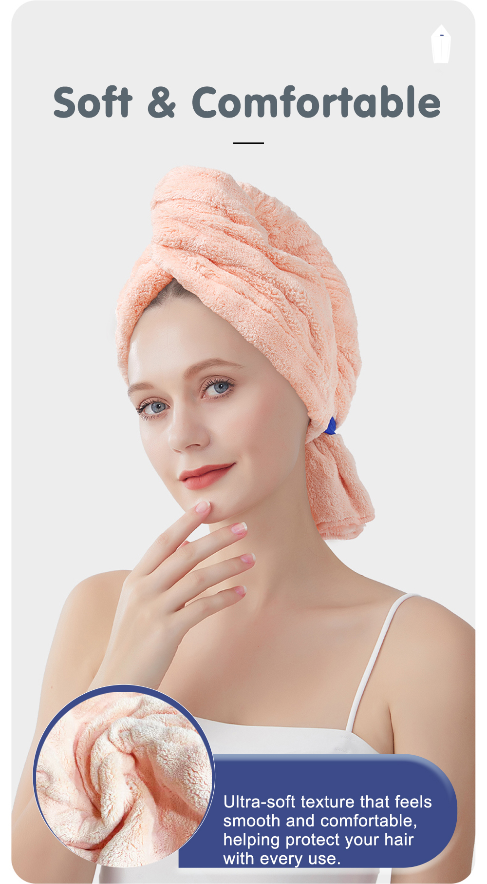 Bubble Fleece Hair Drying Cap-4
